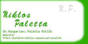 miklos paletta business card